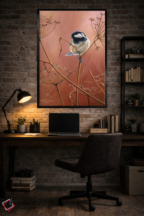 تابلو دکوراتیو چرخ ریسک زغالی اثر جرمی پاول - D4B