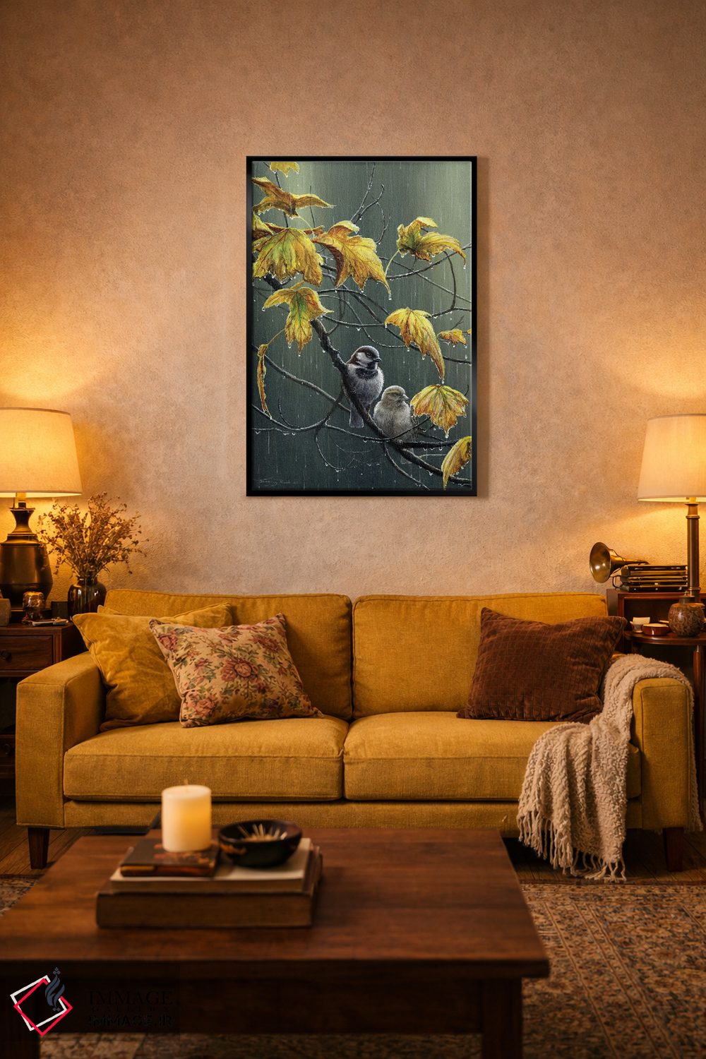 تابلو دکوراتیو قطرات باران اثر جرمی پاول - D3B