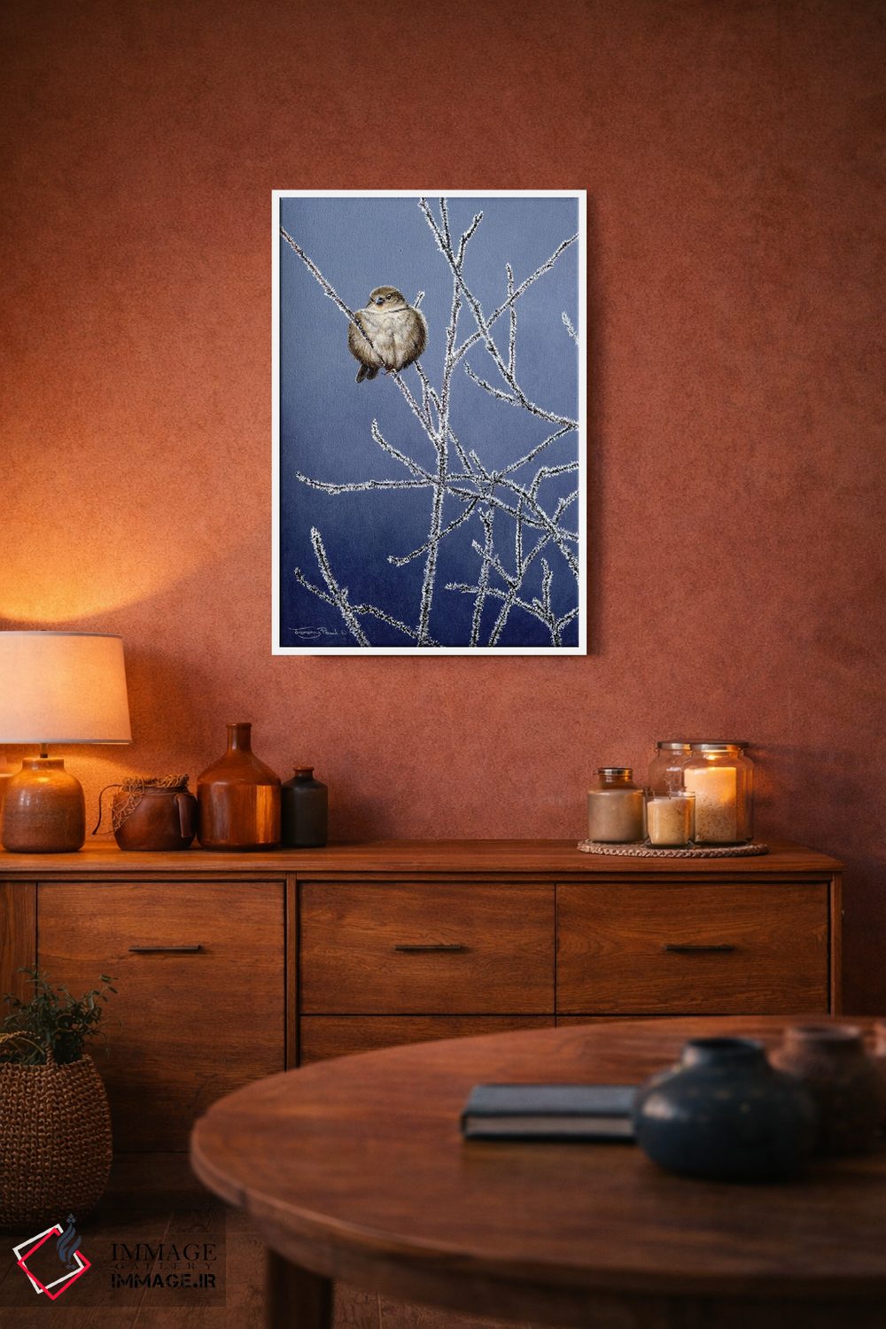 تابلو دکوراتیو شاخه های یخ زده اثر جرمی پاول - D3W