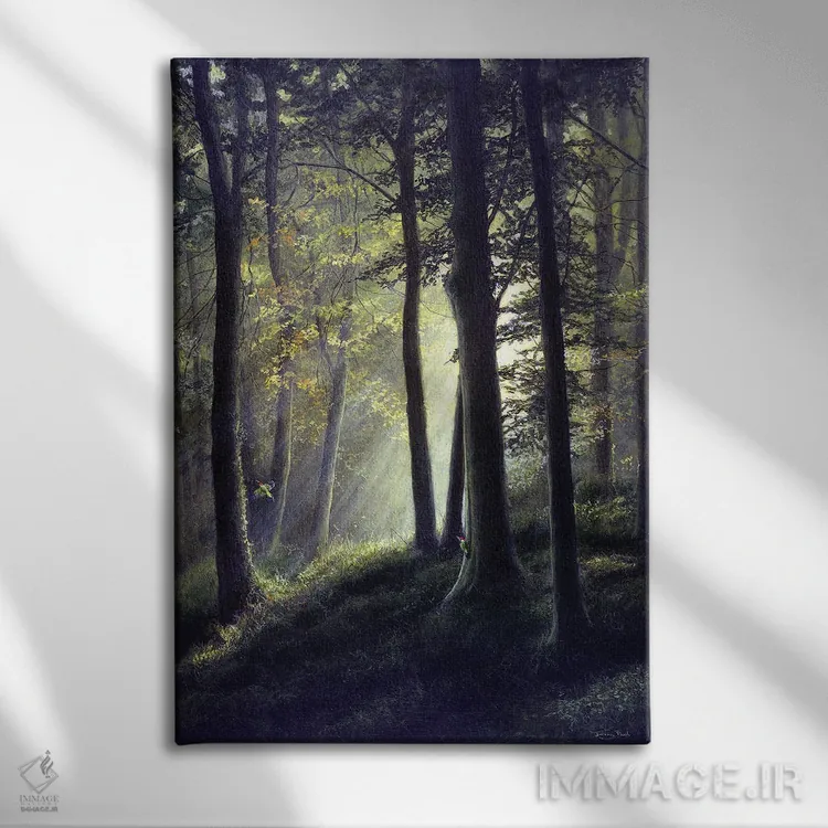 تابلو دکوراتیو بوستان تابستانی اثر جرمی پاول - نمای روبهرو روی دیوار