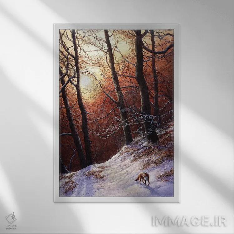 تابلو دکوراتیو بازگشت زمستان اثر جرمی پاول - نمای قابدار سفید