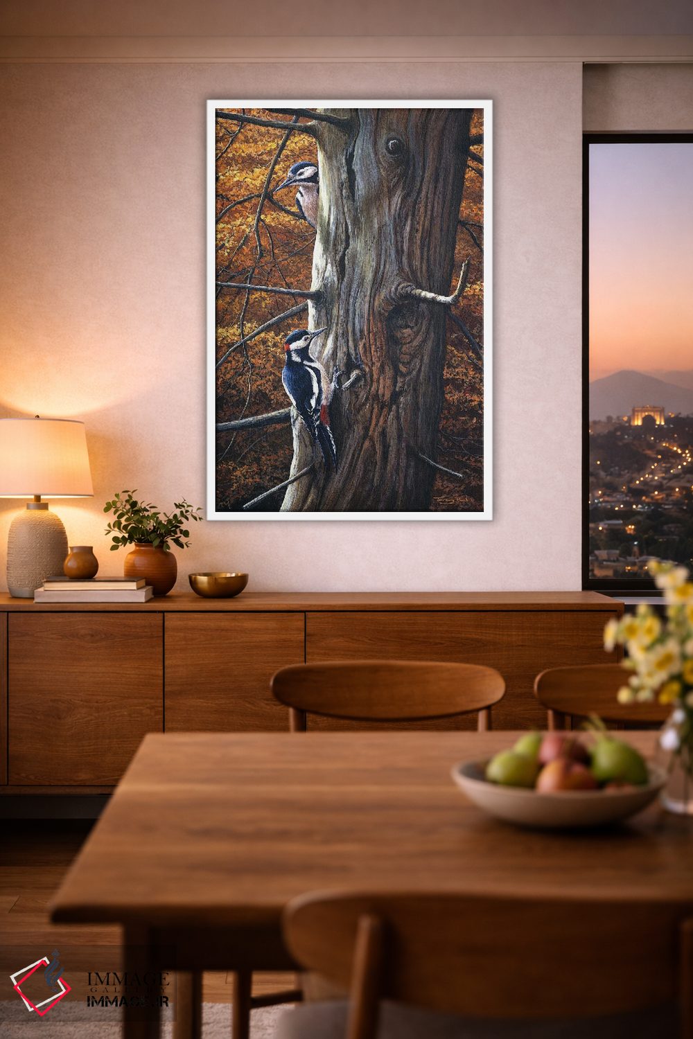 تابلو دکوراتیو دارکوب خال دار بزرگ اثر جرمی پاول - D2W