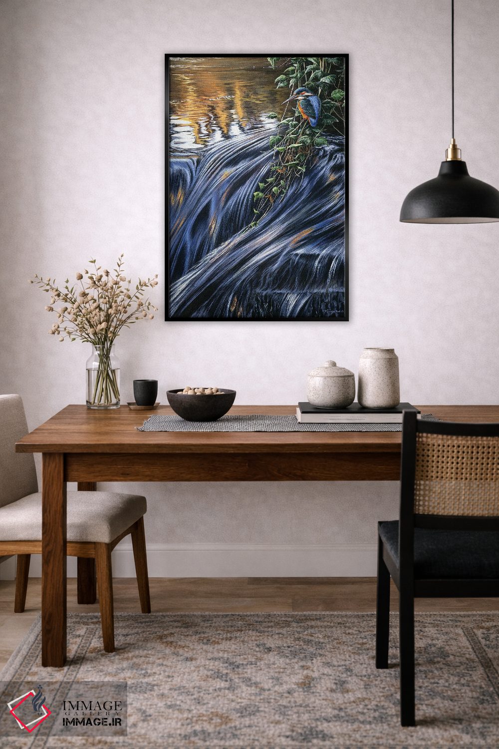 تابلو دکوراتیو آبشار ماهی خورک اثر جرمی پاول - D5B