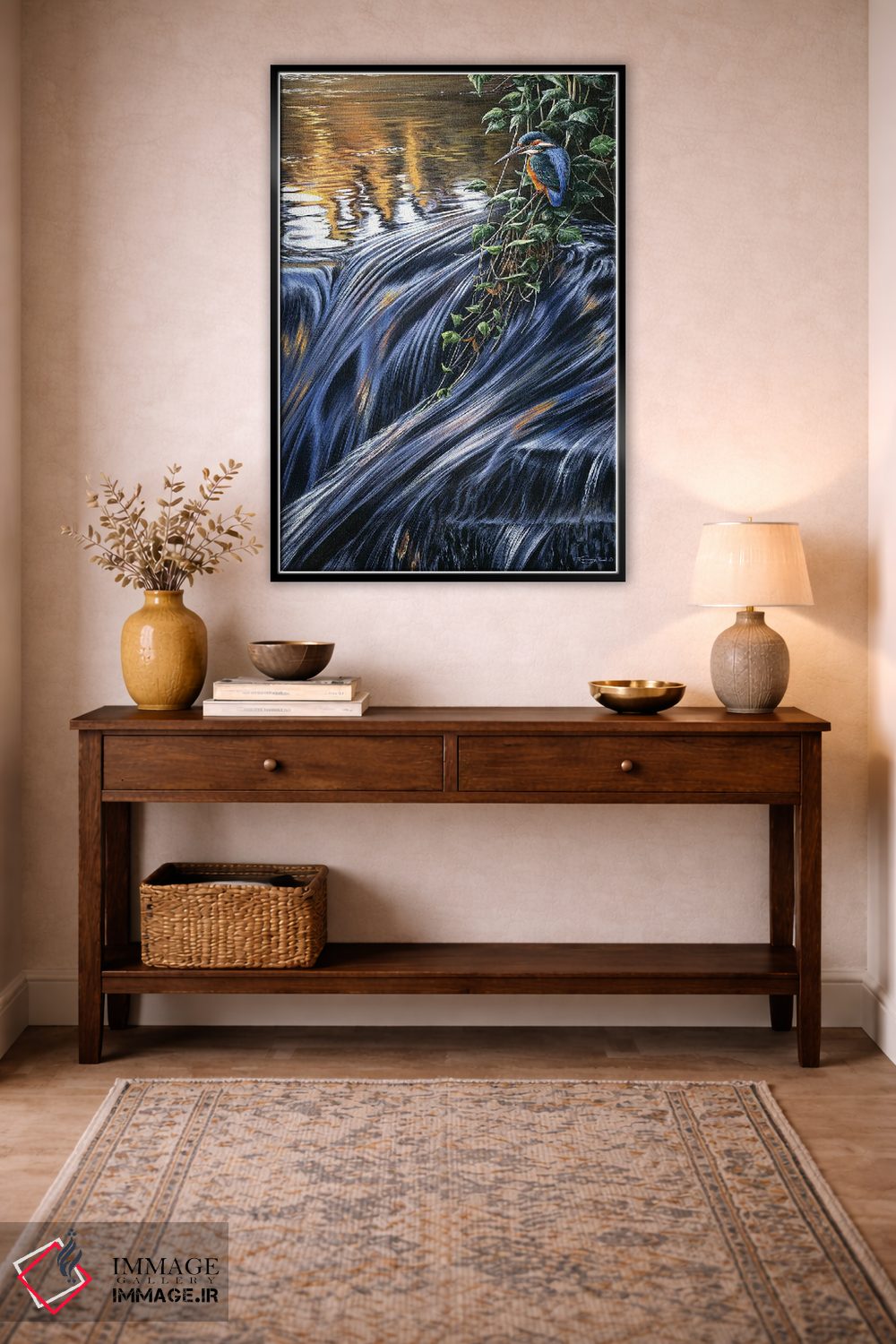 تابلو دکوراتیو آبشار ماهی خورک اثر جرمی پاول - D4B