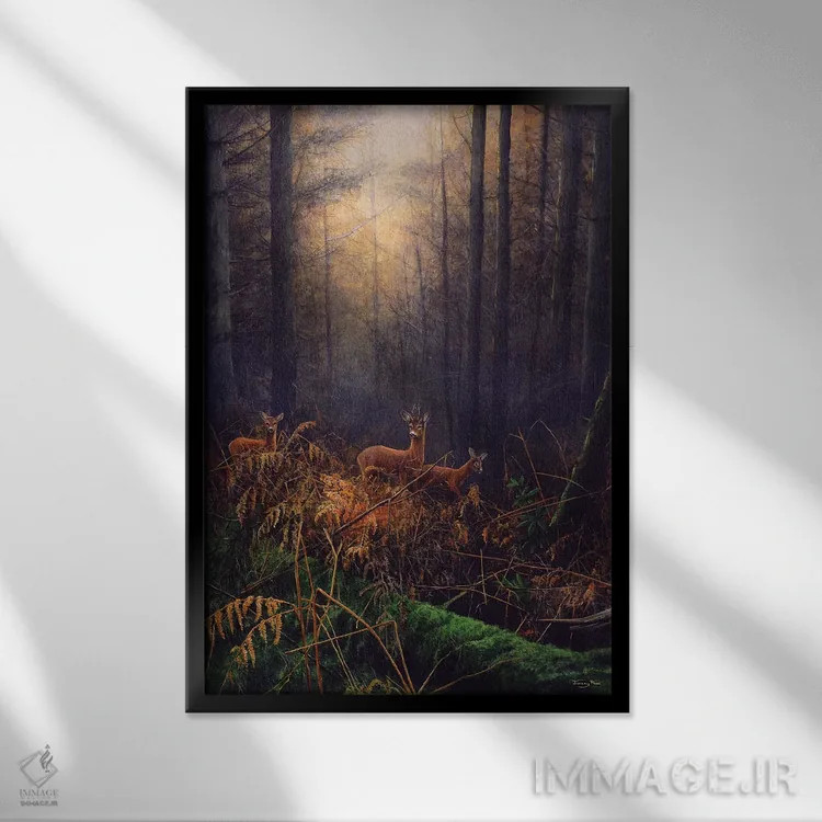 تابلو دکوراتیو مه پاییزی اثر جرمی پاول - نمای قابدار مشکی