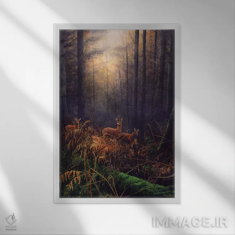 تابلو دکوراتیو مه پاییزی اثر جرمی پاول - نمای قابدار سفید