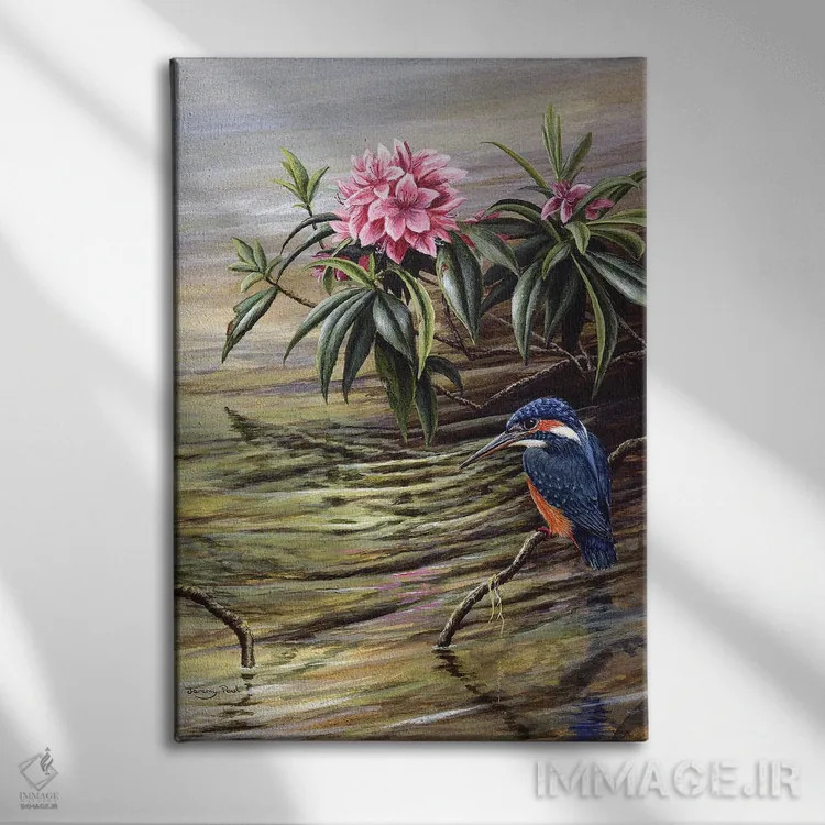 تابلو دکوراتیو ماهی خورک و خرزهره کوهی اثر جرمی پاول - نمای روبهرو روی دیوار