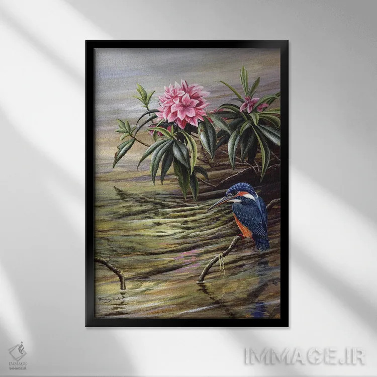 تابلو دکوراتیو ماهی خورک و خرزهره کوهی اثر جرمی پاول - نمای قابدار مشکی