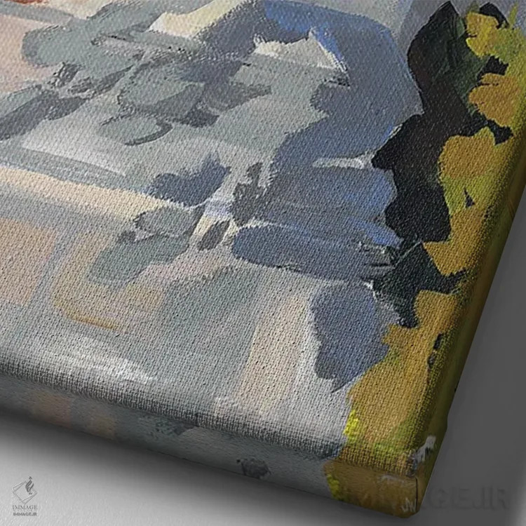 تابلو دکوراتیو در هلندی اثر جنی وستنهوفر - نمای نزدیک بافت بوم