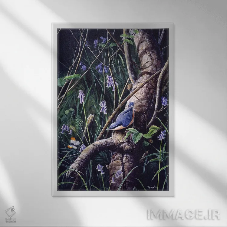 تابلو دکوراتیو غم های بهاری اثر جرمی پاول - نمای قابدار سفید