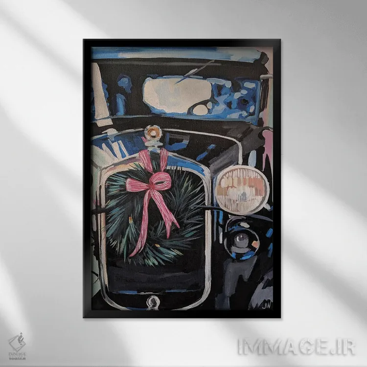 تابلو دکوراتیو اسباب بازی کن اثر جنی وستنهوفر - نمای قابدار مشکی