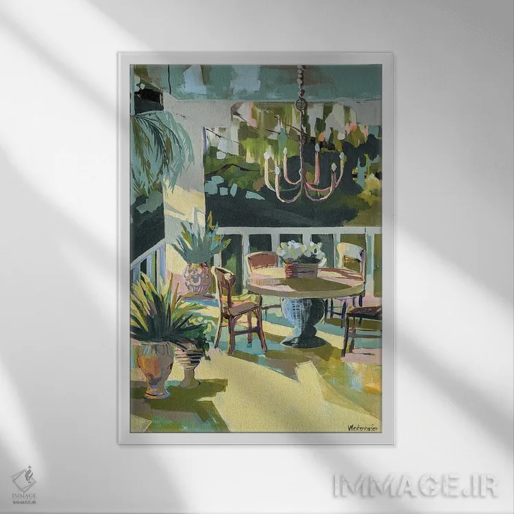 تابلو دکوراتیو لوئیزیانا اثر جنی وستنهوفر - نمای قابدار سفید