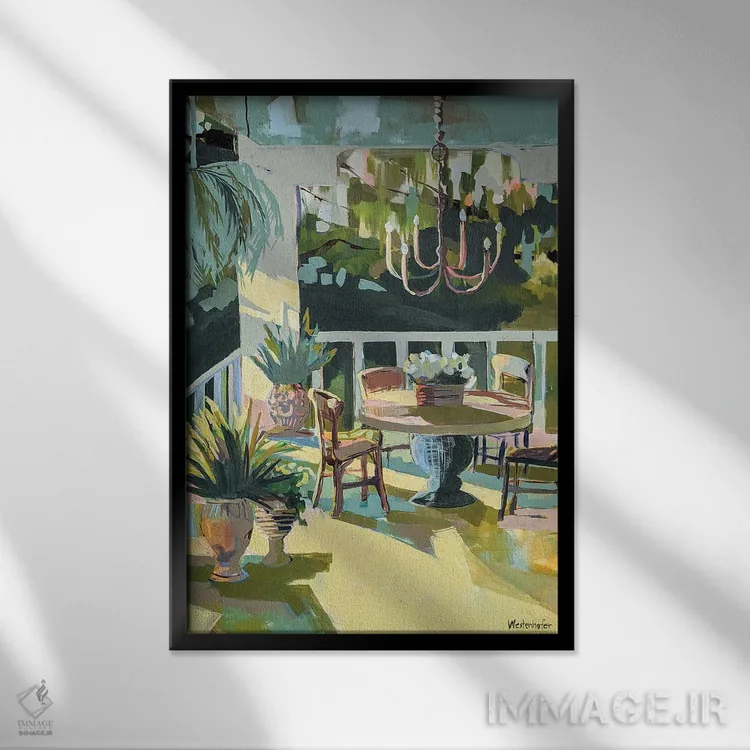 تابلو دکوراتیو لوئیزیانا اثر جنی وستنهوفر - نمای قابدار مشکی