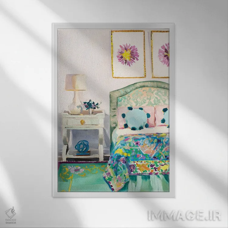 تابلو دکوراتیو اتاق خواب مری الن اثر جنی وستنهوفر - نمای قابدار سفید