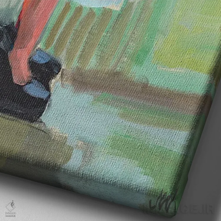 تابلو دکوراتیو کفش های مامان اثر جنی وستنهوفر - نمای نزدیک بافت بوم