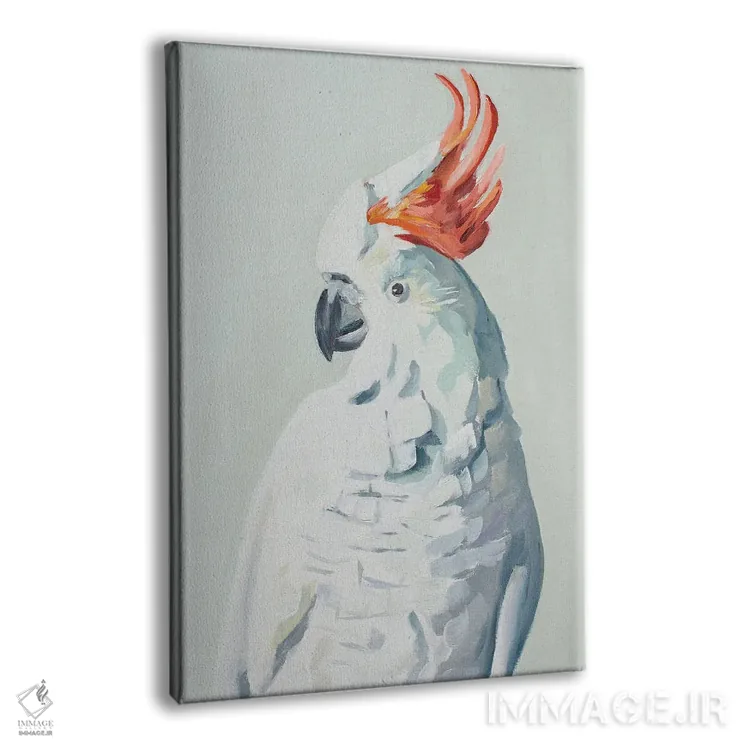 تابلو دکوراتیو کاکادو سفید اثر جنی وستنهوفر - نمای پرسپکتیو محصول