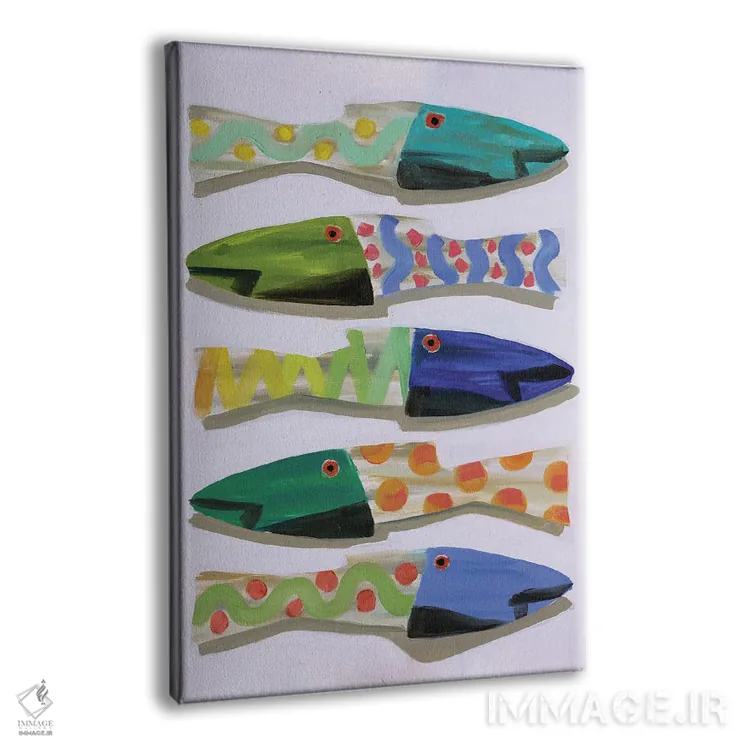 تابلو دکوراتیو ماهی چوبی اثر جنی وستنهوفر - نمای پرسپکتیو محصول