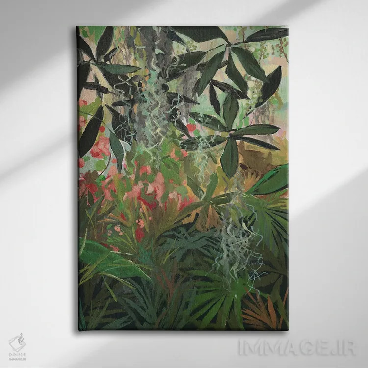 تابلو دکوراتیو جنگل اثر جنی وستنهوفر - نمای روبهرو روی دیوار