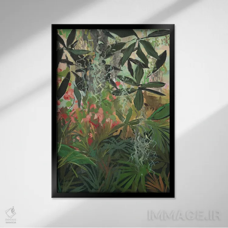 تابلو دکوراتیو جنگل اثر جنی وستنهوفر - نمای قابدار مشکی