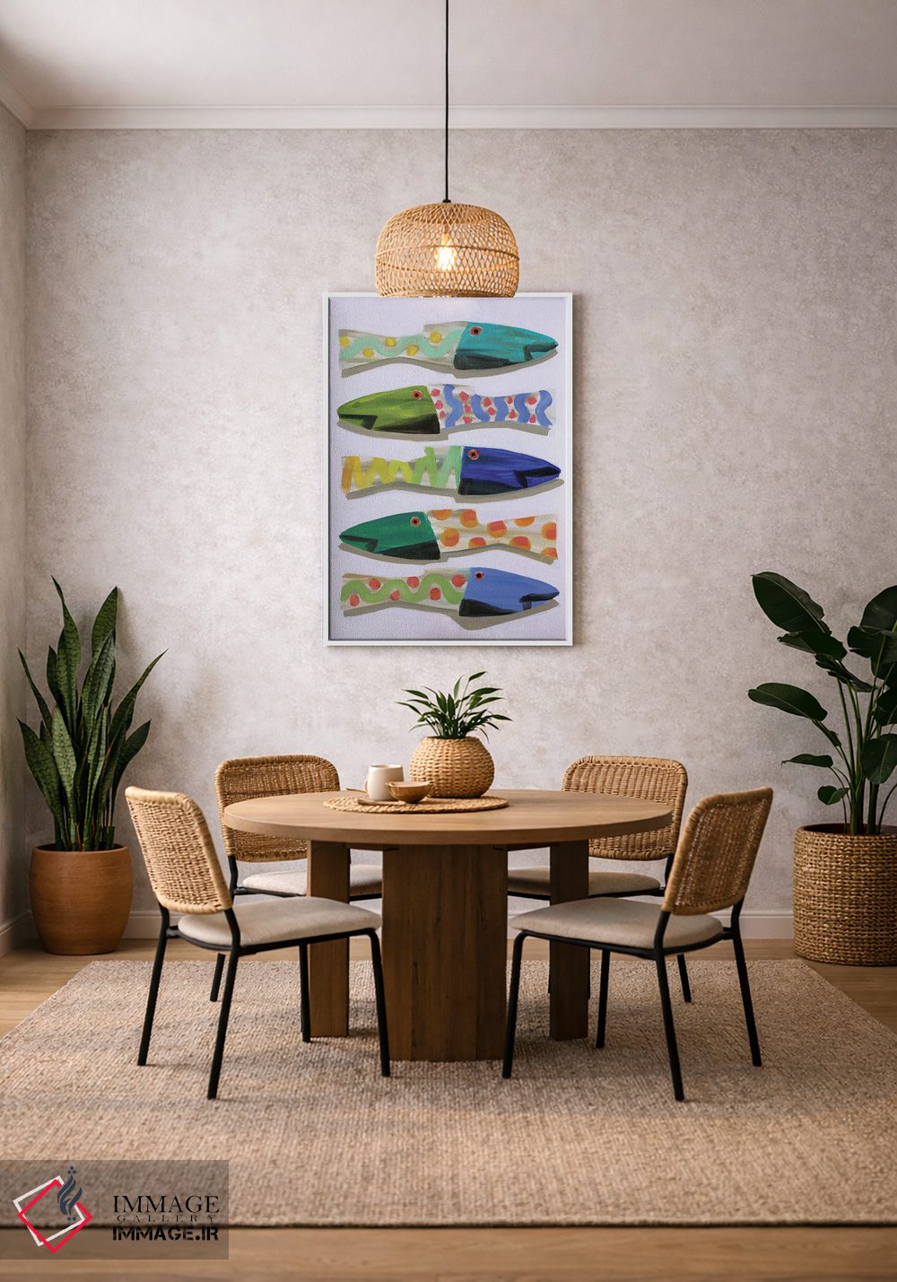 تابلو دکوراتیو ماهی چوبی اثر جنی وستنهوفر - D1W