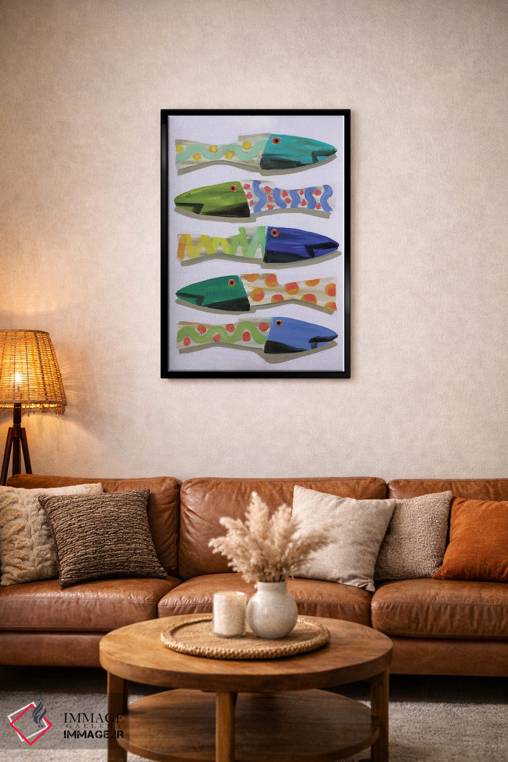 تابلو دکوراتیو ماهی چوبی اثر جنی وستنهوفر - D5B