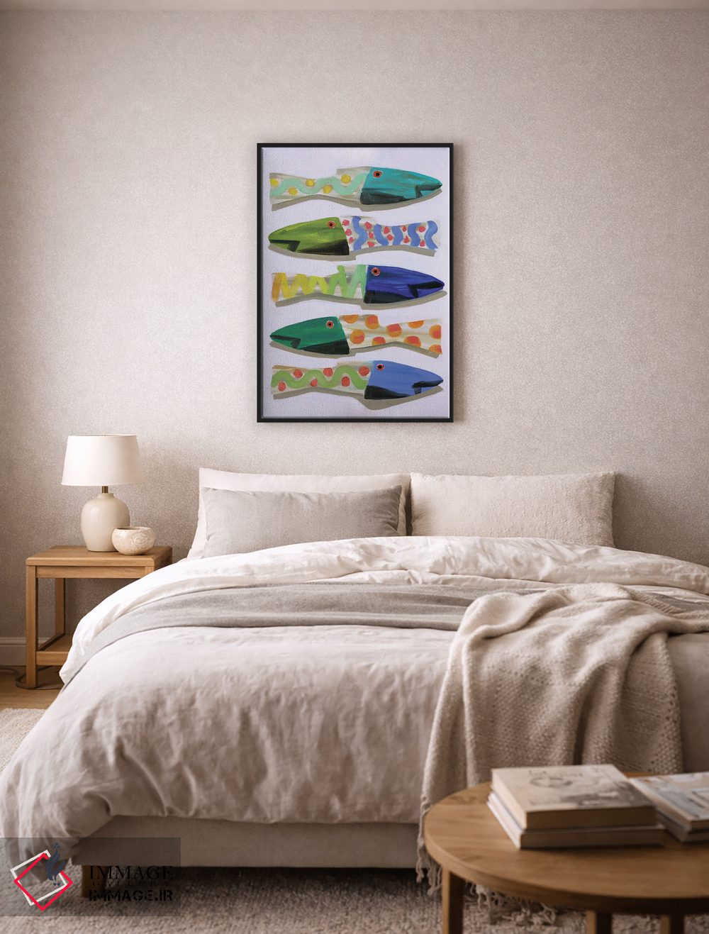تابلو دکوراتیو ماهی چوبی اثر جنی وستنهوفر - D6B