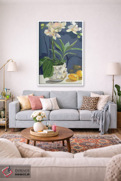 تابلو دکوراتیو ارکیده ها و لیموها اثر جنی وستنهوفر - D1W