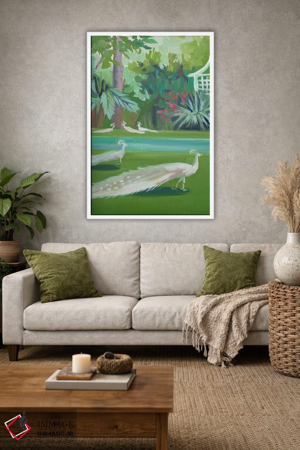 تابلو دکوراتیو طاووس ها اثر جنی وستنهوفر - D1W