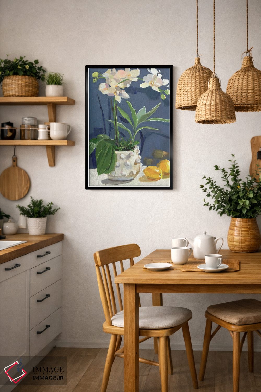 تابلو دکوراتیو ارکیده ها و لیموها اثر جنی وستنهوفر - D5B