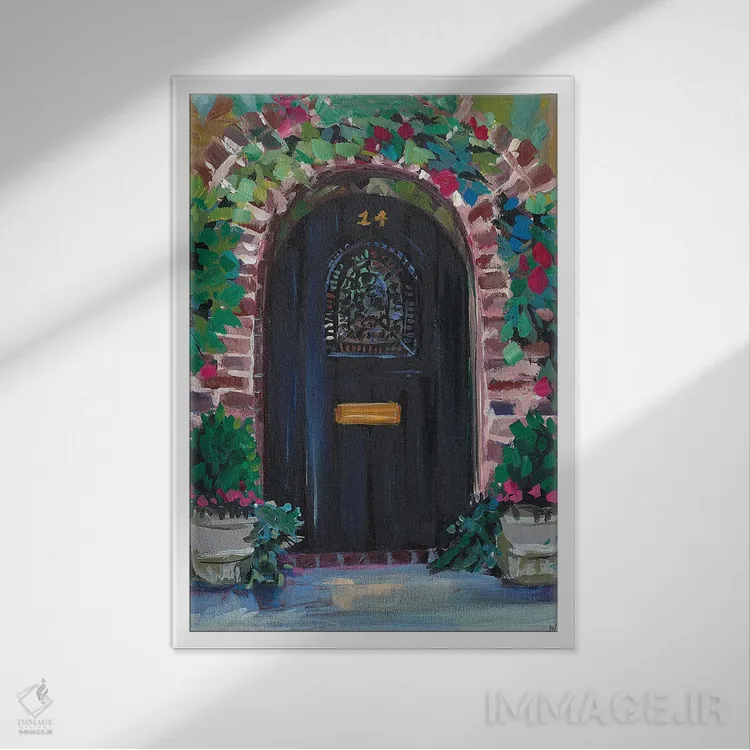 تابلو دکوراتیو در سیاه اثر جنی وستنهوفر - نمای قابدار سفید