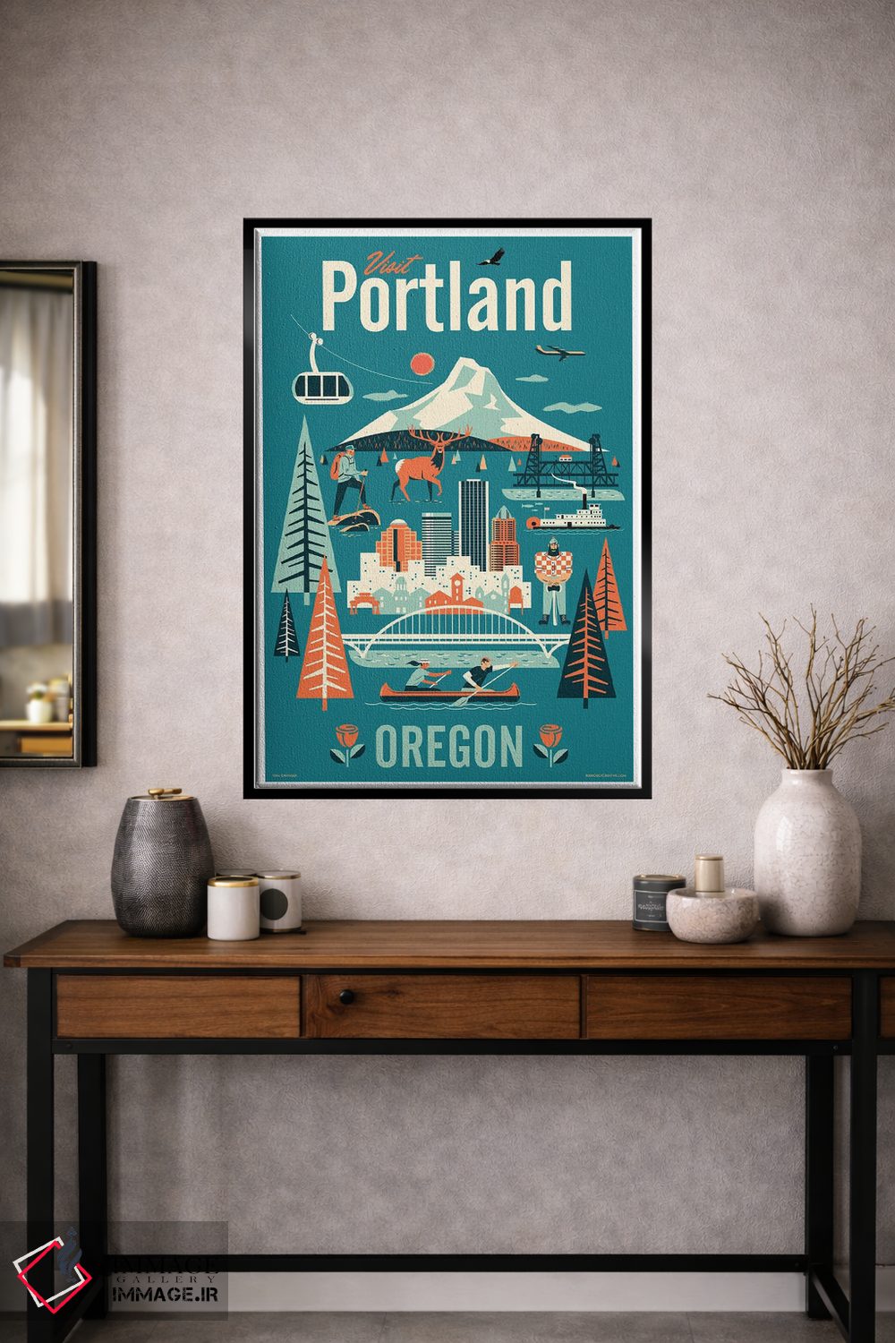 تابلو دکوراتیو پوستر سفر پورتلند اثر جیم زانیسر - D1B