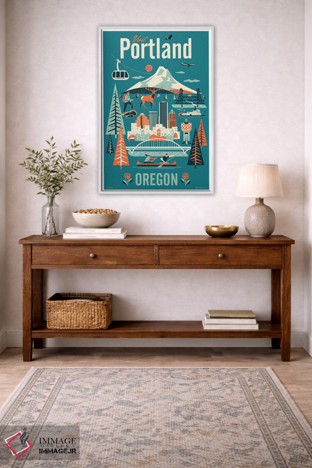 تابلو دکوراتیو پوستر سفر پورتلند اثر جیم زانیسر - D3W