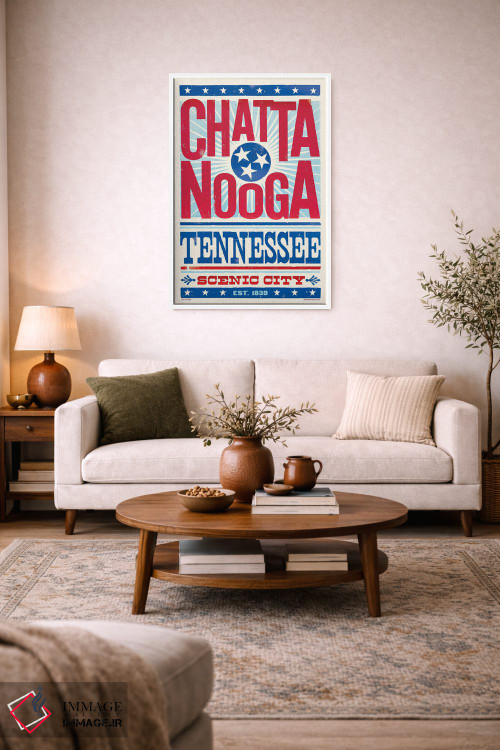 تابلو مدرن پوستر چاپ حروف چاتانوگا اثر جیم زانیسر - D2W