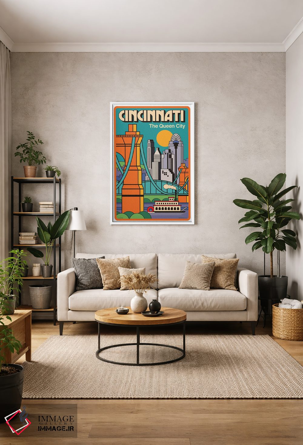 تابلو دکوراتیو پوستر سفر سین سیناتی اثر جیم زانیسر - D1W