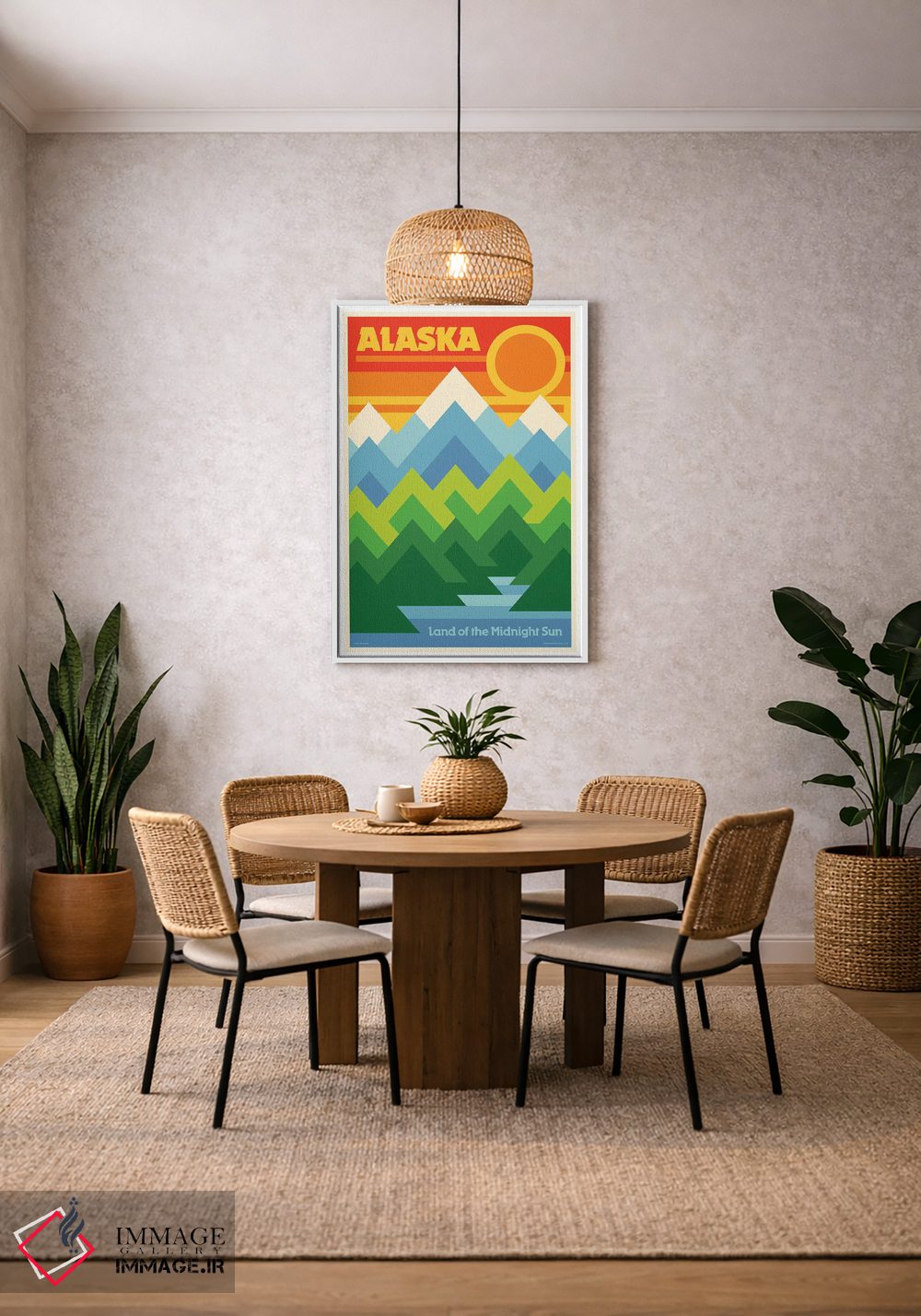 تابلو دکوراتیو پوستر سفر رترو آلاسکا اثر جیم زانیسر - D3W