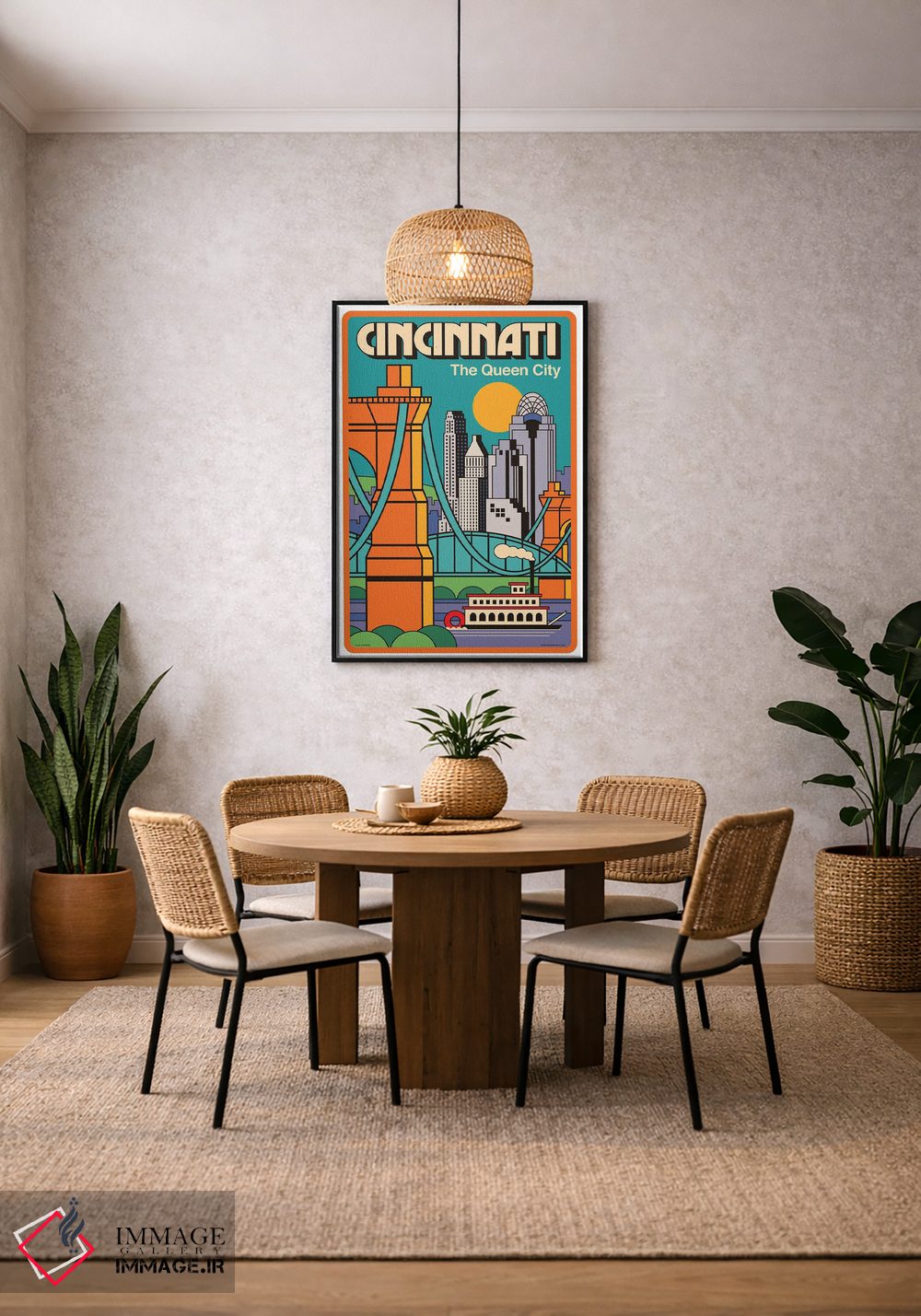 تابلو دکوراتیو پوستر سفر سین سیناتی اثر جیم زانیسر - D5B