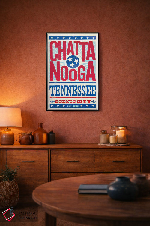 تابلو مدرن پوستر چاپ حروف چاتانوگا اثر جیم زانیسر - D5B