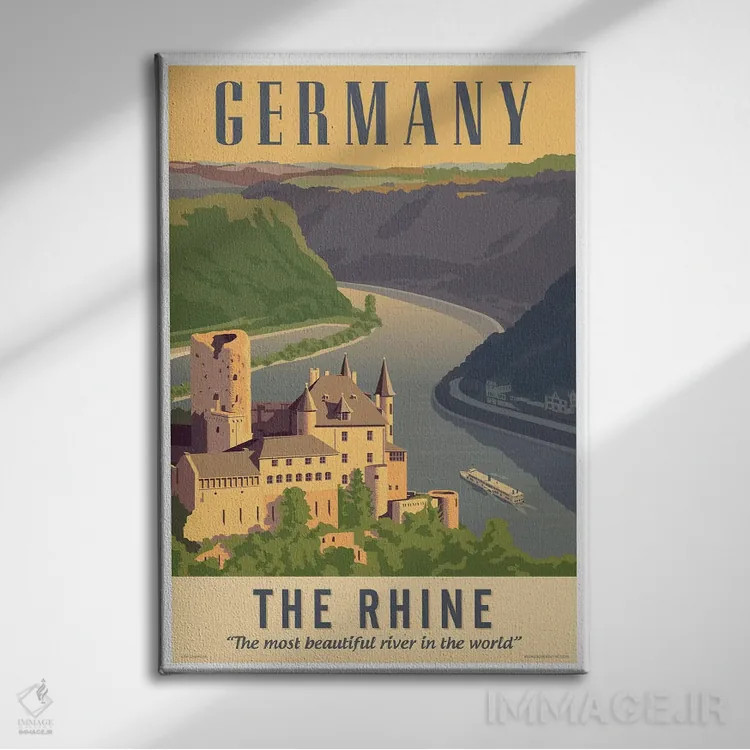 تابلو دکوراتیو پوستر سفر آلمان اثر جیم زانیسر - نمای روبهرو روی دیوار