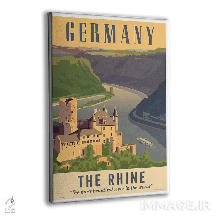 تابلو دکوراتیو پوستر سفر آلمان اثر جیم زانیسر - نمای پرسپکتیو محصول