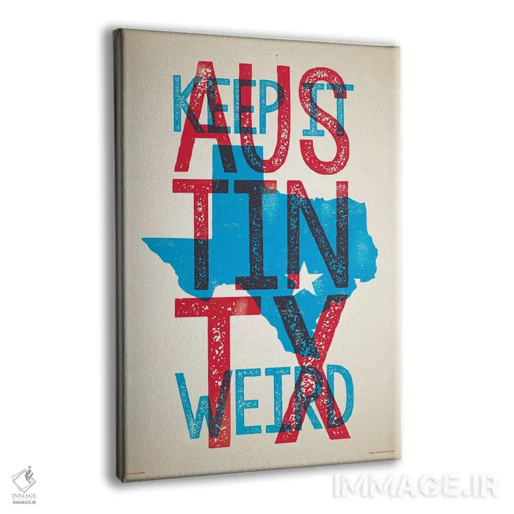 تابلو دکوراتیو پوستر آستین؛ عجیب باش اثر جیم زانیسر - نمای پرسپکتیو محصول