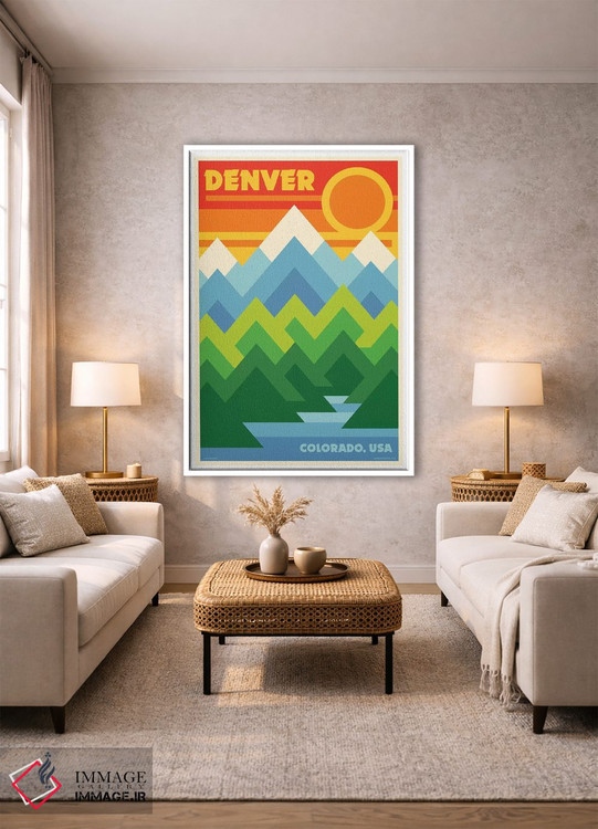تابلو دکوراتیو پوستر سفر رترو دنور اثر جیم زانیسر - D1W