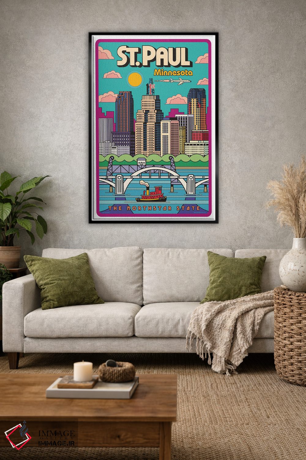تابلو مدرن پوستر سفر پاپ آرت سنت پل اثر جیم زانیسر - D1B