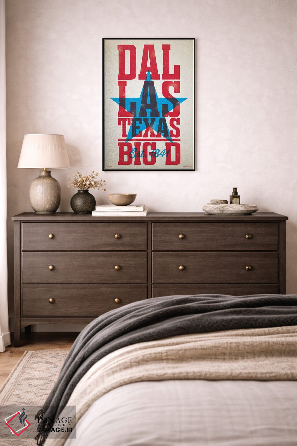 تابلو دکوراتیو پوستر چاپ حروف دالاس اثر جیم زانیسر - D3B