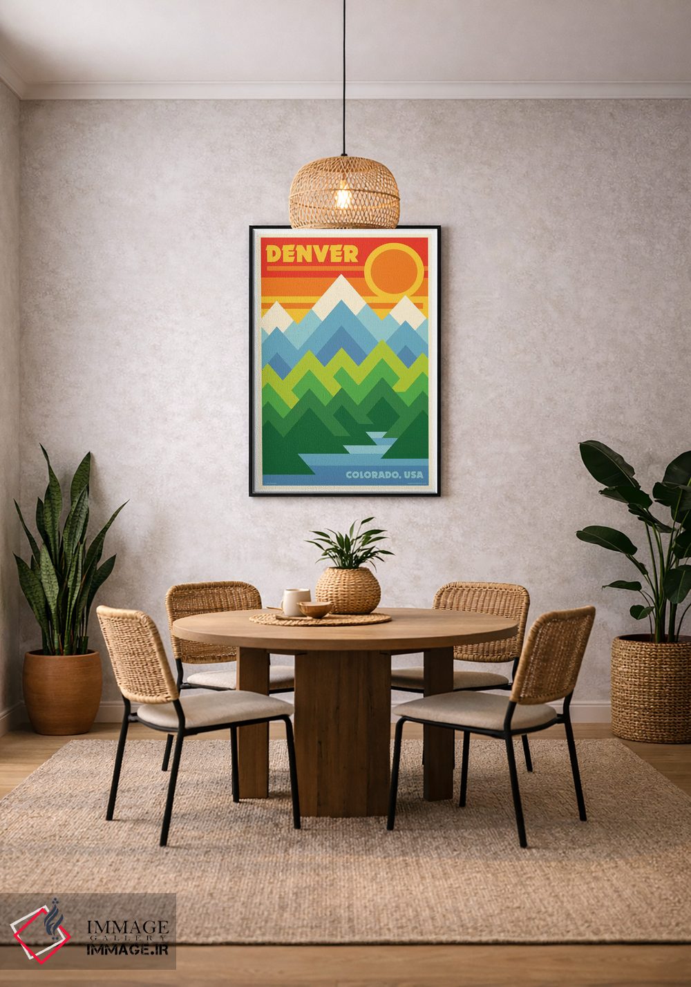 تابلو دکوراتیو پوستر سفر رترو دنور اثر جیم زانیسر - D3B