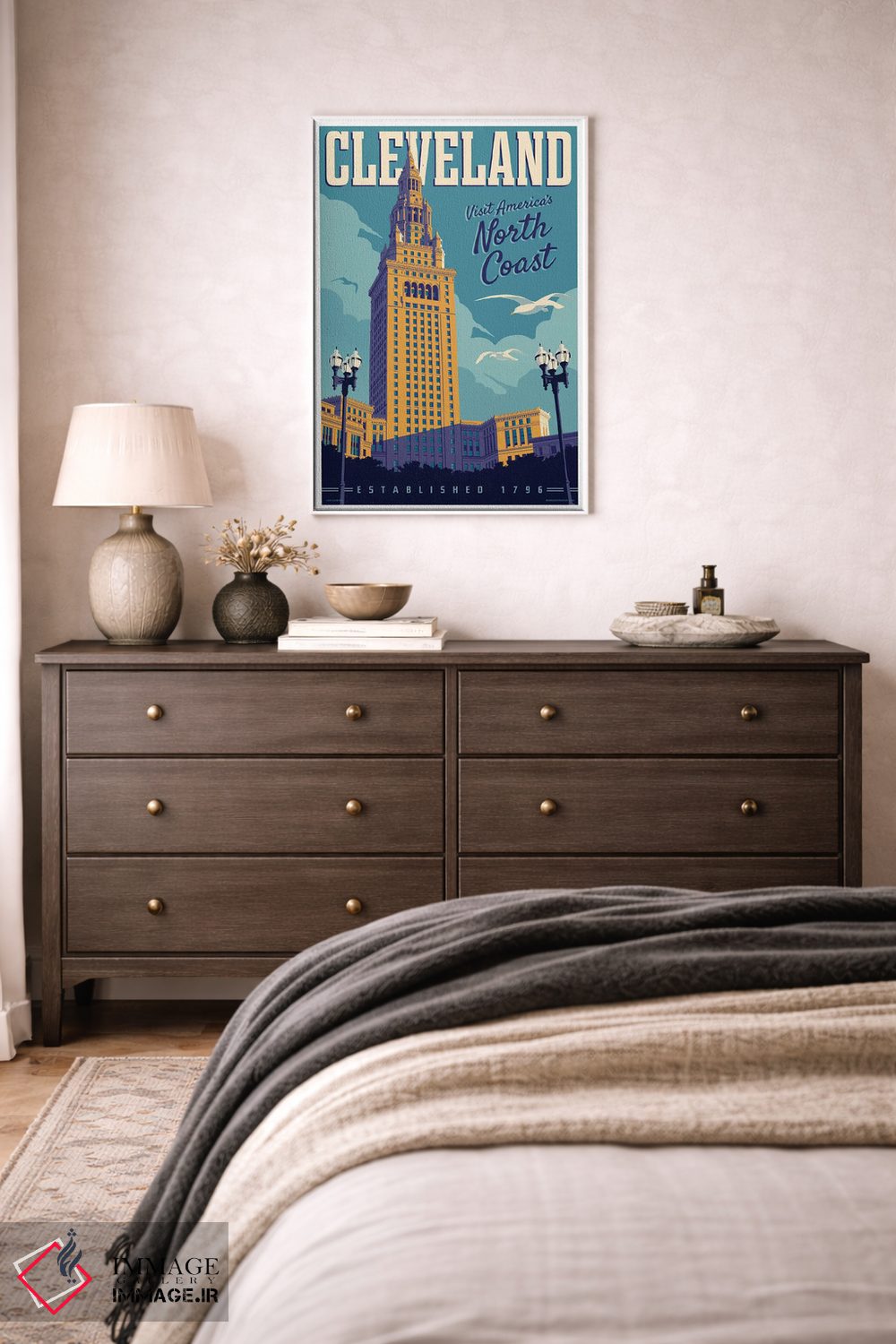 تابلو دکوراتیو پوستر سفر کلیولند اثر جیم زانیسر - D3W