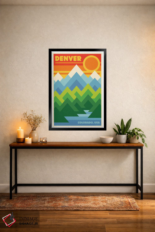 تابلو دکوراتیو پوستر سفر رترو دنور اثر جیم زانیسر - D4B