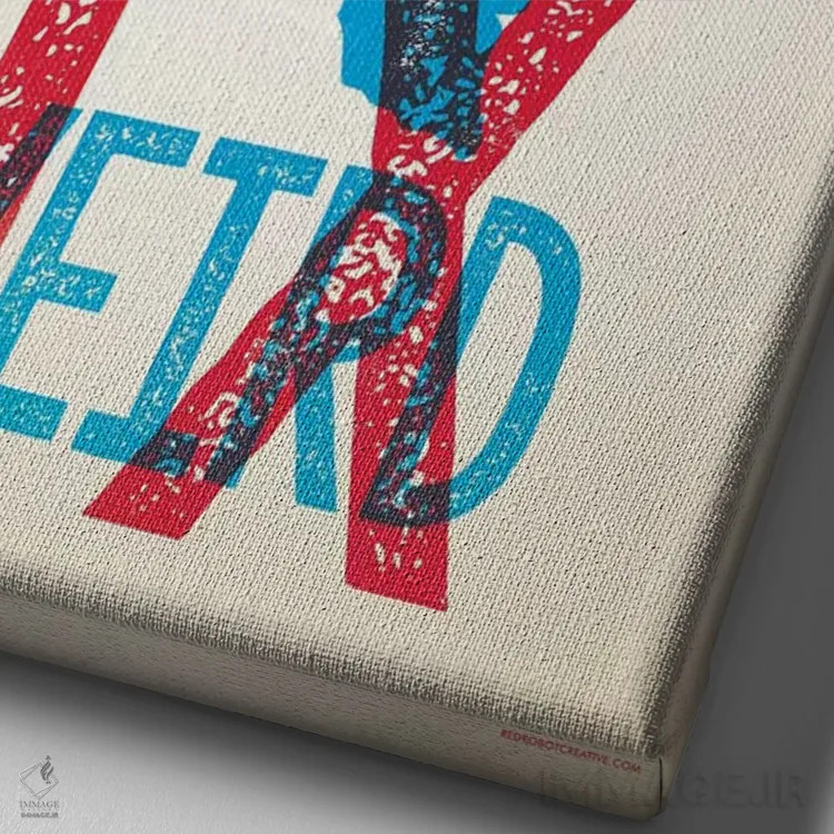 تابلو دکوراتیو پوستر آستین؛ عجیب باش اثر جیم زانیسر - نمای نزدیک بافت بوم