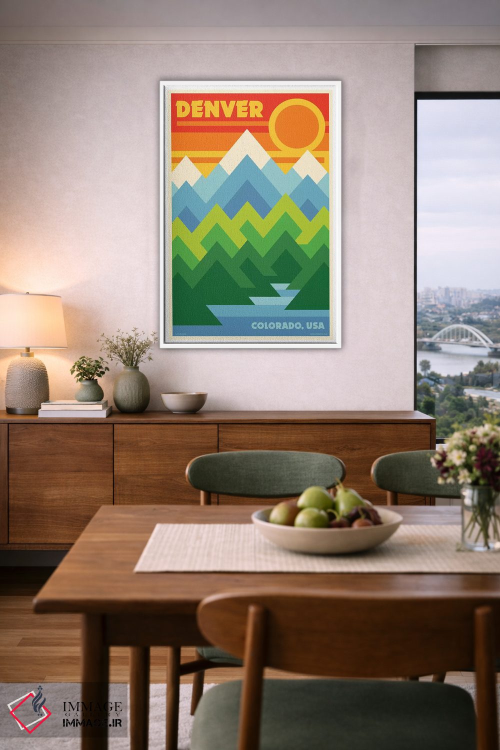 تابلو دکوراتیو پوستر سفر رترو دنور اثر جیم زانیسر - D5W
