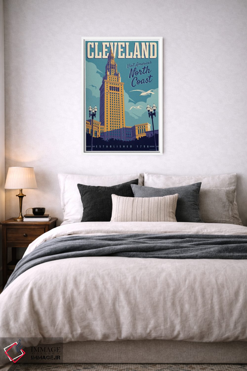 تابلو دکوراتیو پوستر سفر کلیولند اثر جیم زانیسر - D6W