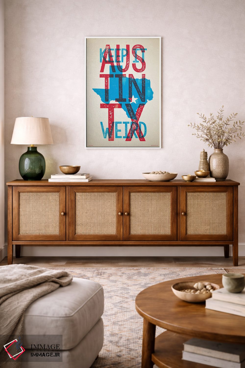تابلو دکوراتیو پوستر آستین؛ عجیب باش اثر جیم زانیسر - D1W